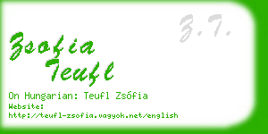 zsofia teufl business card